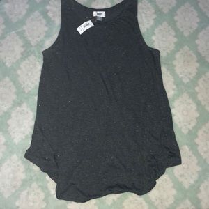 NWT Super Soft Flowy Charcoal Metallic Tank size S